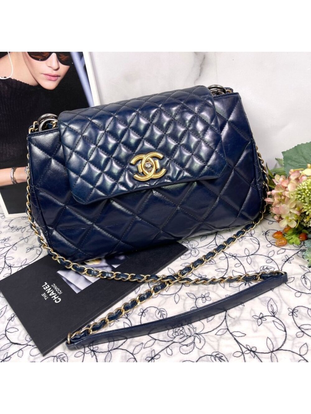 Chanel Quilted Chain Shoulder Bag Lambskin